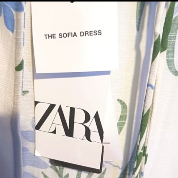 ZARA Cream Floral Dress - Picture 6 of 6
